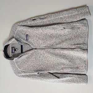 Patagonia Women's Full-Zip Heathered Light Gray Fleece Jacket
